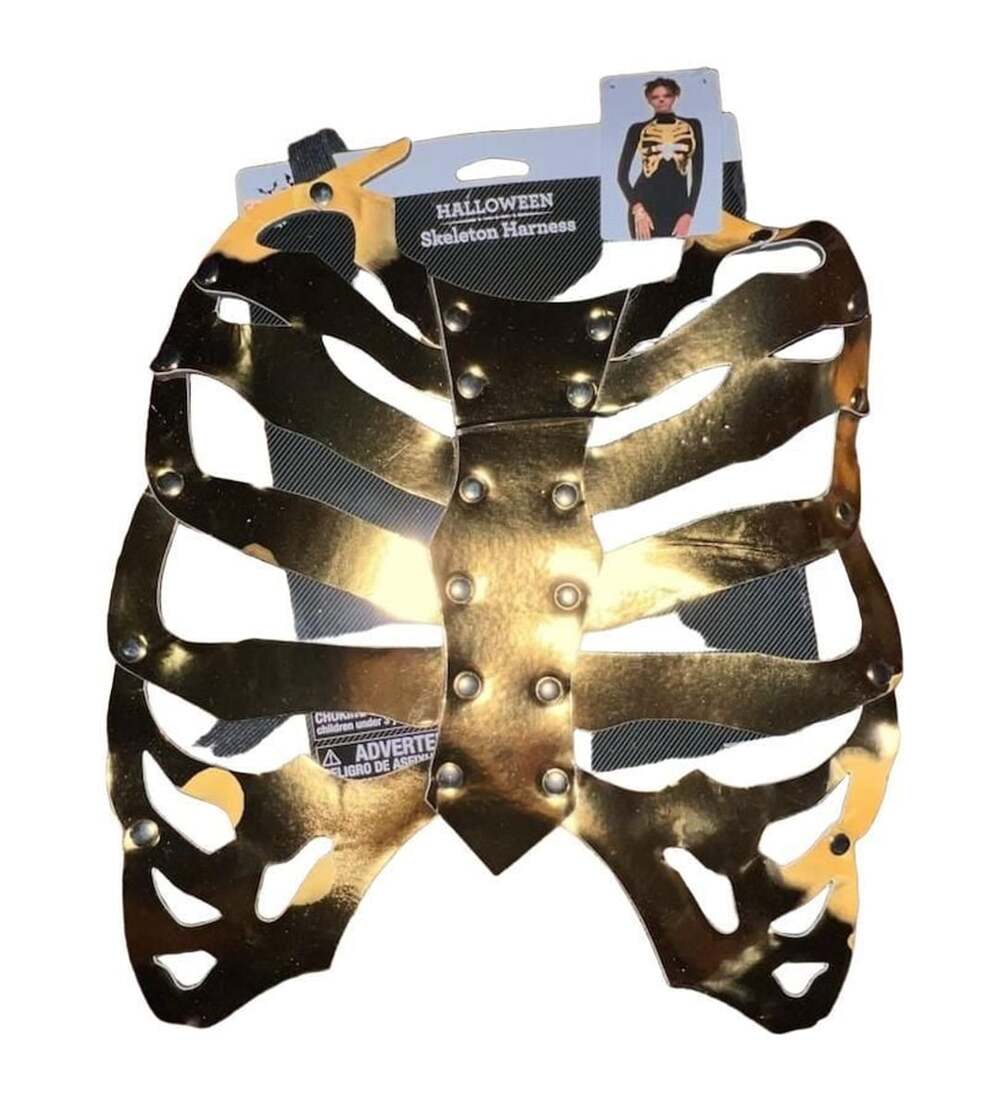 Halloween Gold Skeleton Harness Costume Accessory